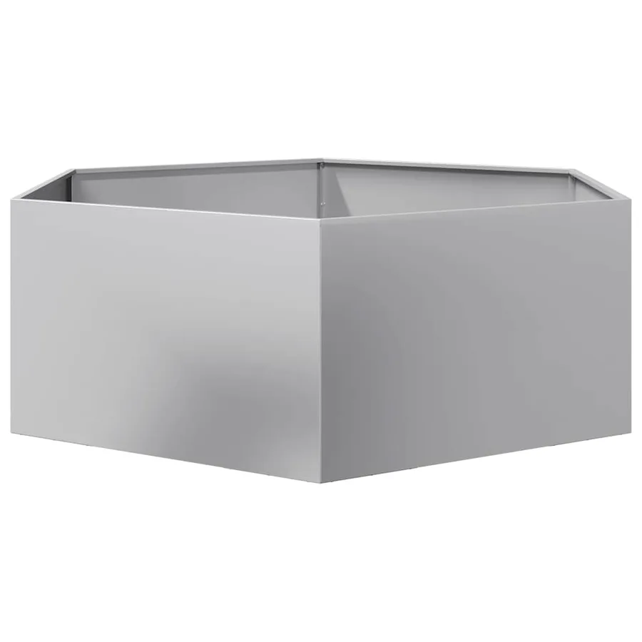 Jardinière hexagone 138x120x45 cm acier galvanisé - 5