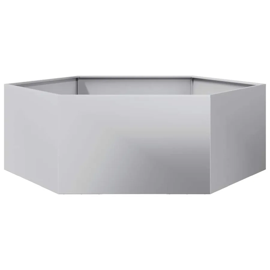Jardinière hexagone 138x120x45 cm acier galvanisé - 6