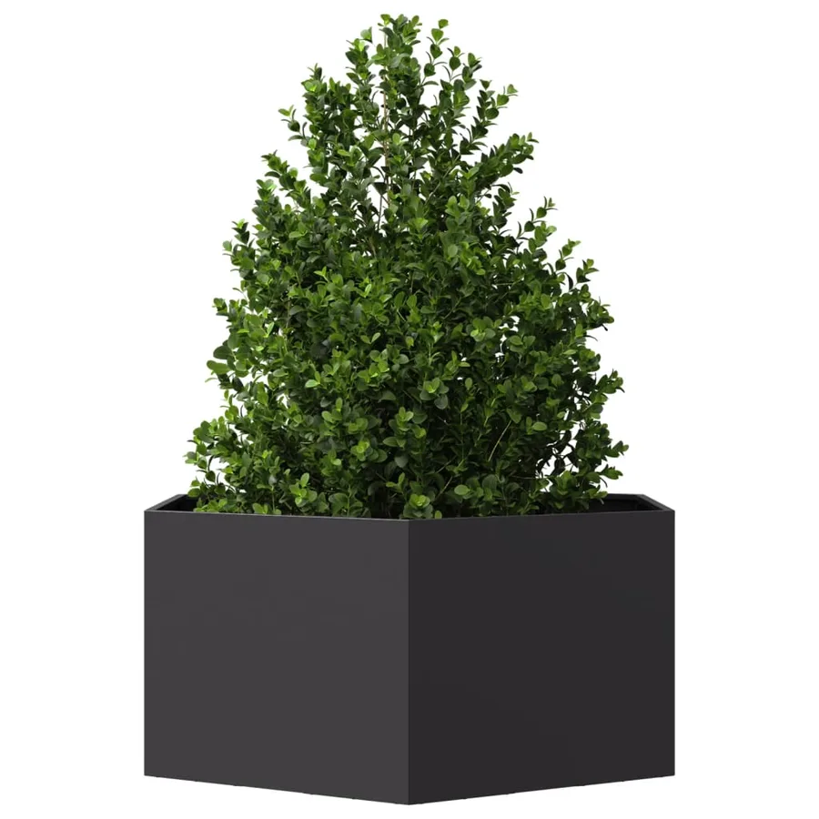 Jardinière noir hexagone 104x90x45 cm acier - 3