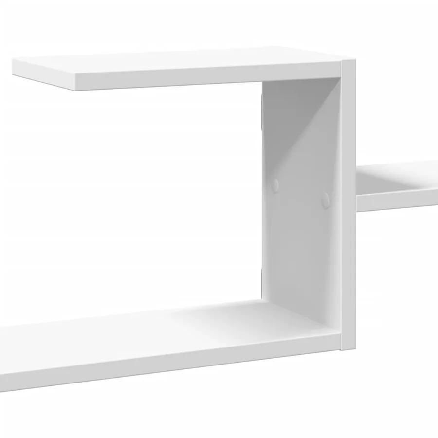 Étagère murale blanc 104x15x49 cm bois d'ingénierie - 8