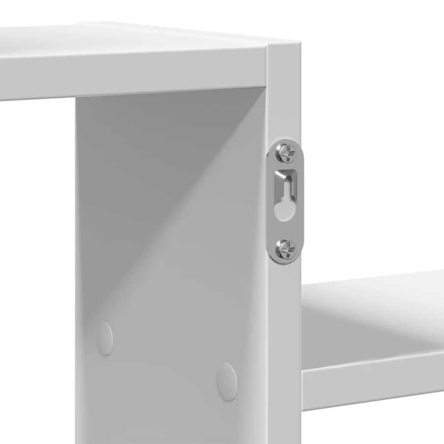 Étagère murale blanc 104x15x49 cm bois d'ingénierie - 9