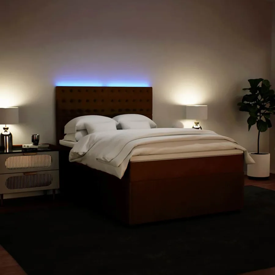 Sommier à lattes de lit avec matelas Rose 140x200 cm Velours - 4