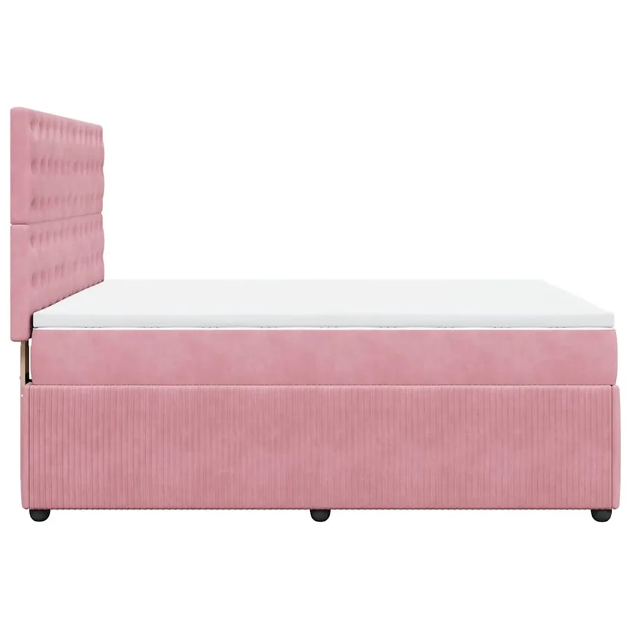 Sommier à lattes de lit avec matelas Rose 140x200 cm Velours - 7