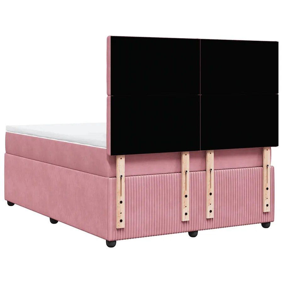 Sommier à lattes de lit avec matelas Rose 140x200 cm Velours - 8