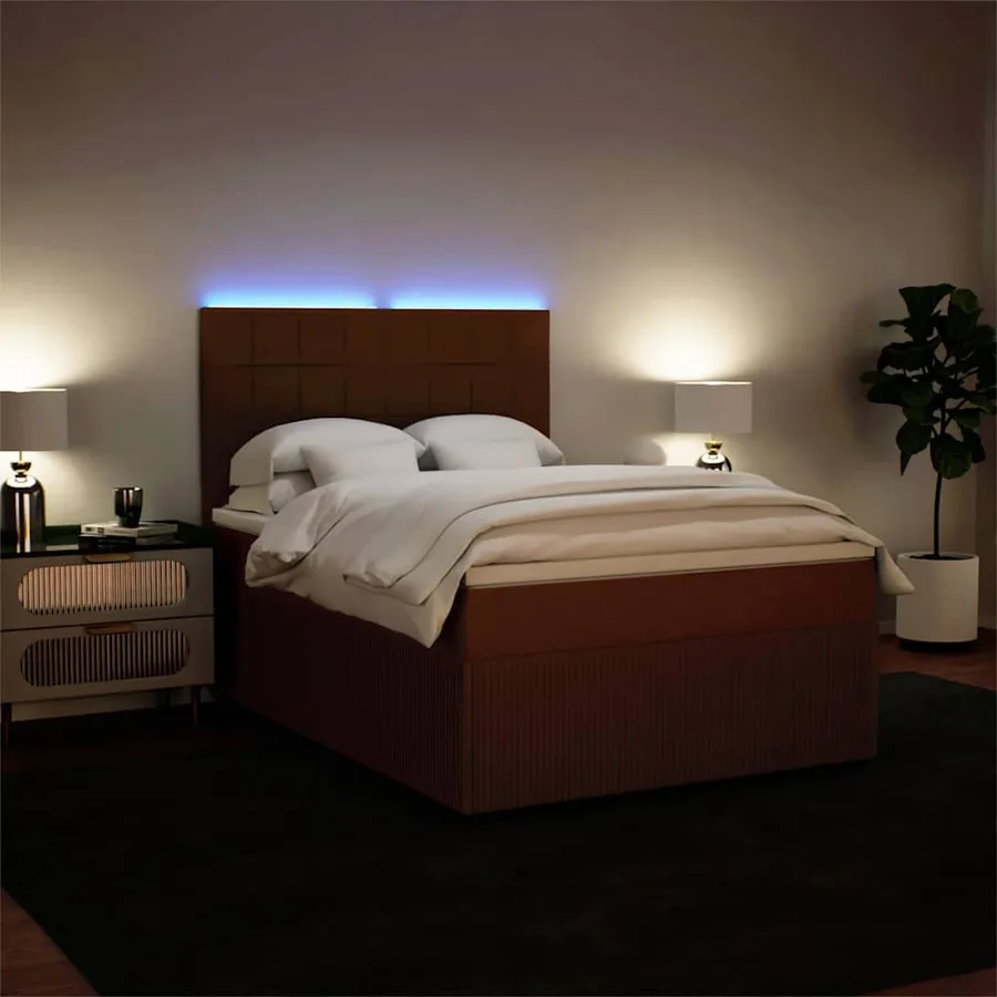 Sommier à lattes de lit avec matelas Rose 140x200 cm Velours - 4