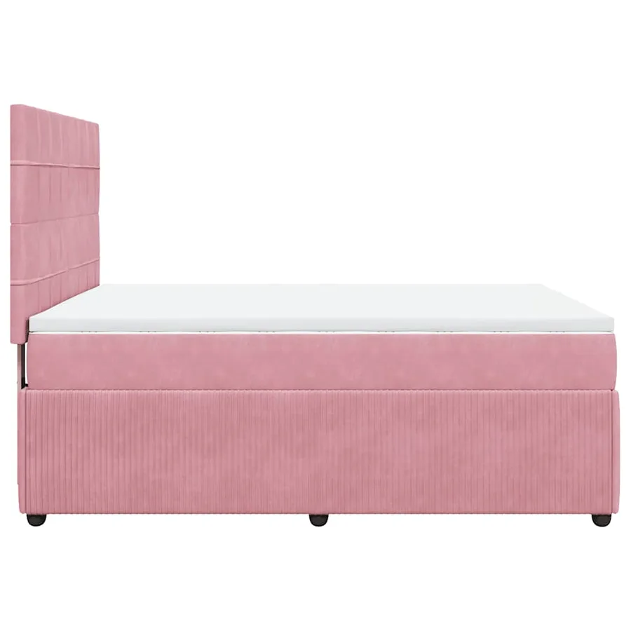 Sommier à lattes de lit avec matelas Rose 140x200 cm Velours - 7