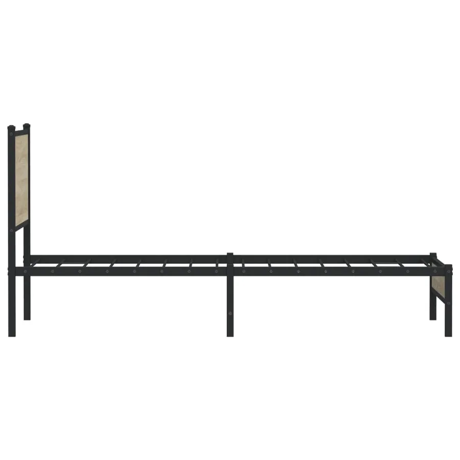 Cadre de lit en métal sans matelas chêne sonoma 90x200 cm - 6