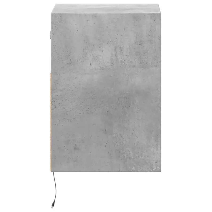 Meubles TV muraux et lumières LED 2 pcs gris béton 41x31x45 cm - 7