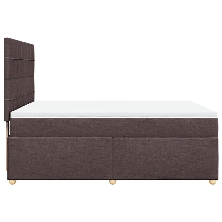 Sommier à lattes de lit avec matelas Marron foncé 140x200 cm - 7