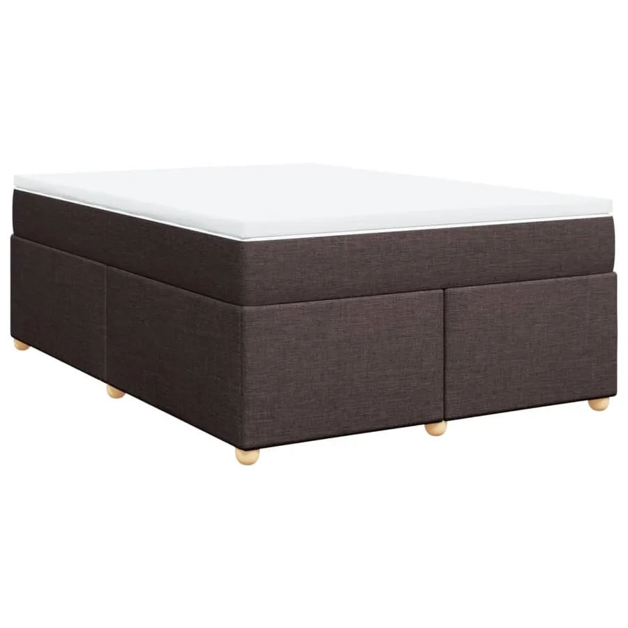 Sommier à lattes de lit avec matelas Marron foncé 140x200 cm - 2