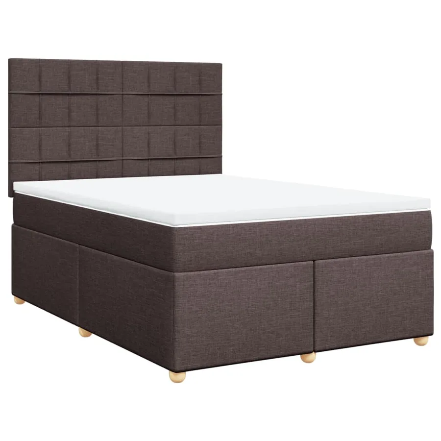 Sommier à lattes de lit avec matelas Marron foncé 140x200 cm - 2