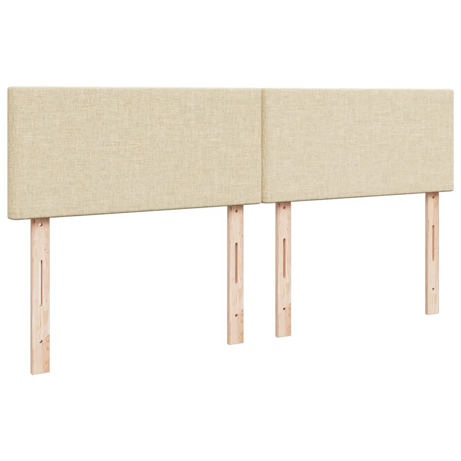 Sommier à lattes de lit avec matelas Crème 200x200 cm Tissu - 12
