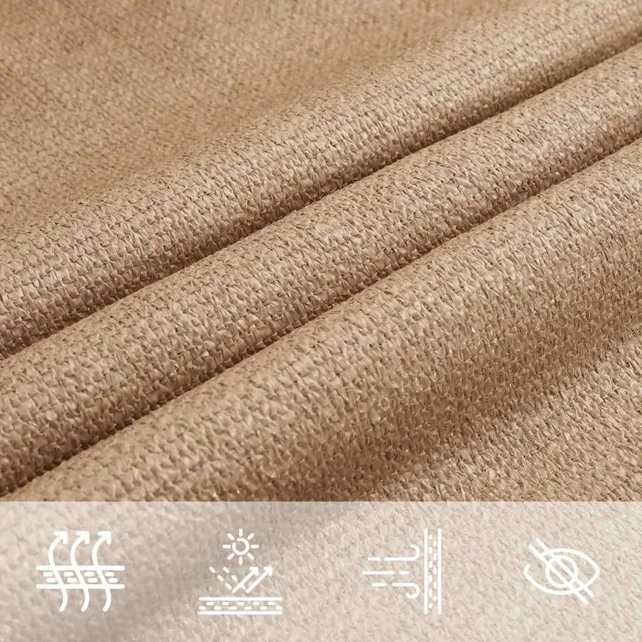 Voile d'ombrage 160 g/m² Taupe 2x3 m PEHD - 7