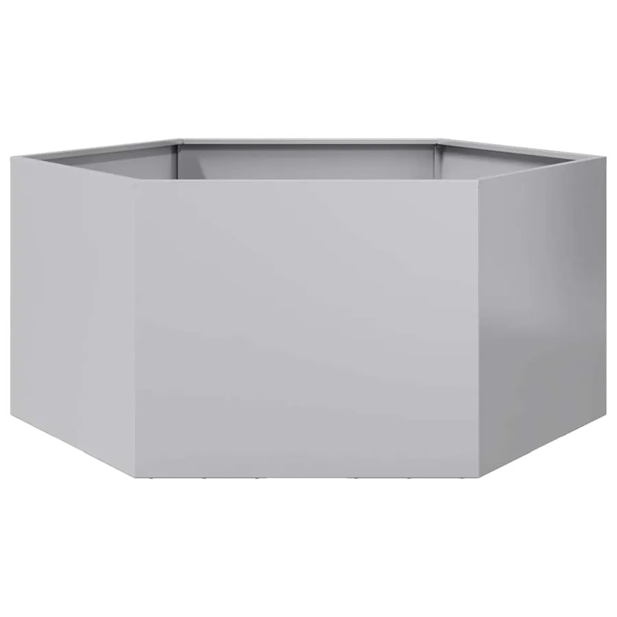 Jardinière hexagone 104x90x45 cm acier galvanisé