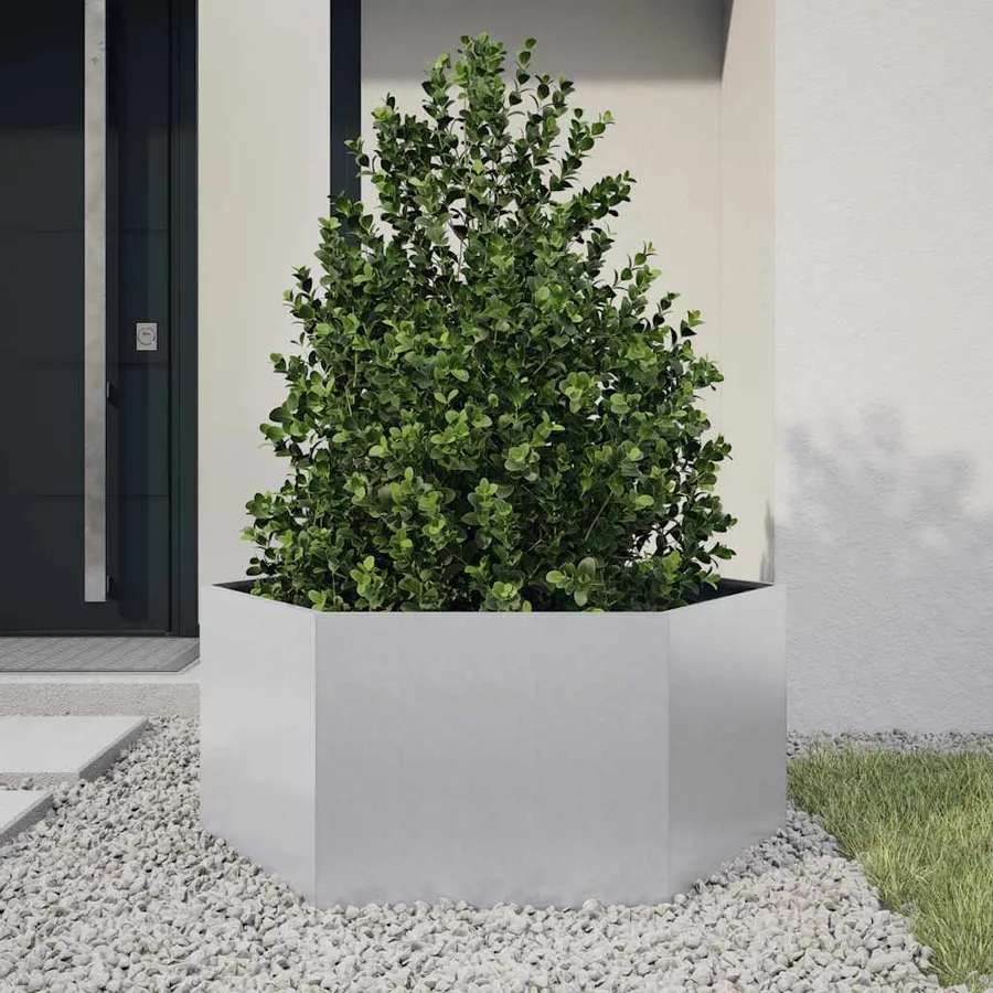Jardinière hexagone 104x90x45 cm acier galvanisé - 2