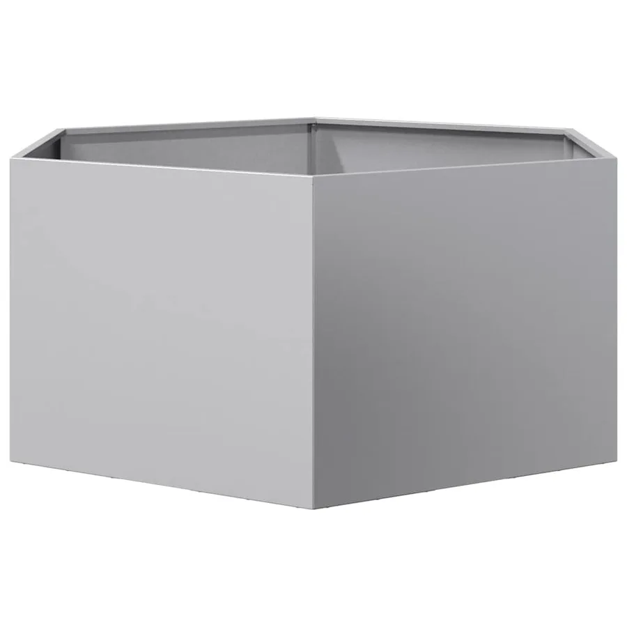 Jardinière hexagone 104x90x45 cm acier galvanisé - 4