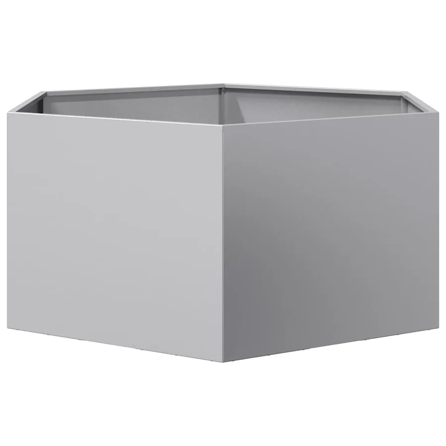 Jardinière hexagone 104x90x45 cm acier galvanisé - 5