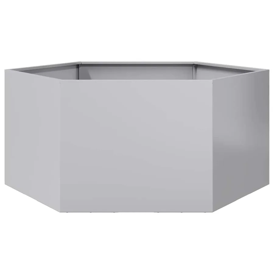 Jardinière hexagone 104x90x45 cm acier galvanisé - 6