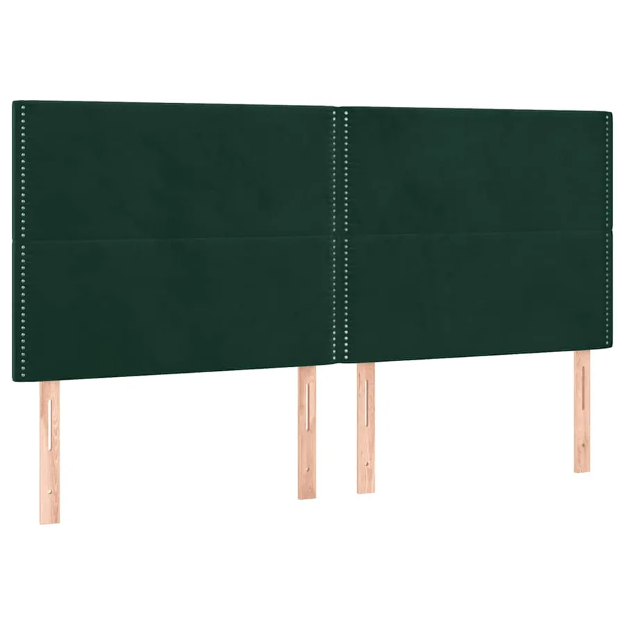 Sommier à lattes de lit matelas et LED Vert foncé 180x200 cm - 7