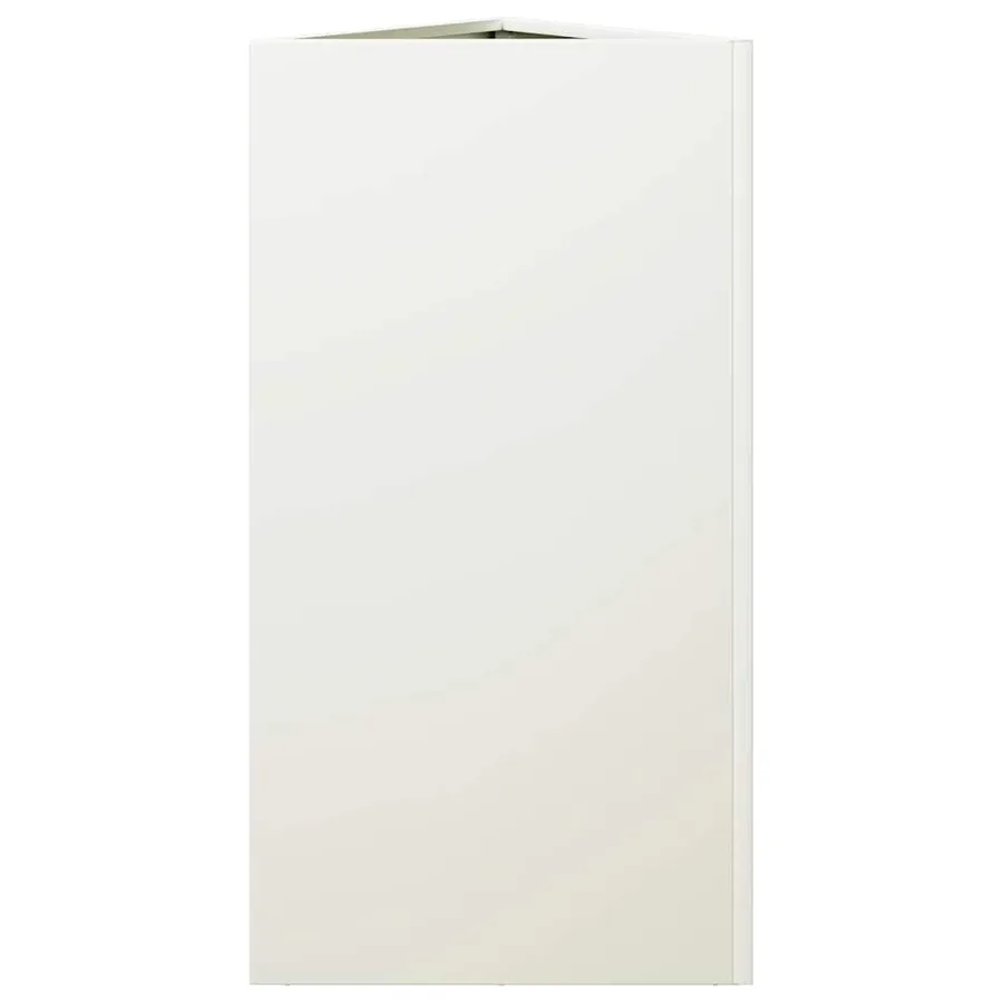 Jardinières 2 pcs blanc triangulaire 40x34,5x75 cm acier - 7