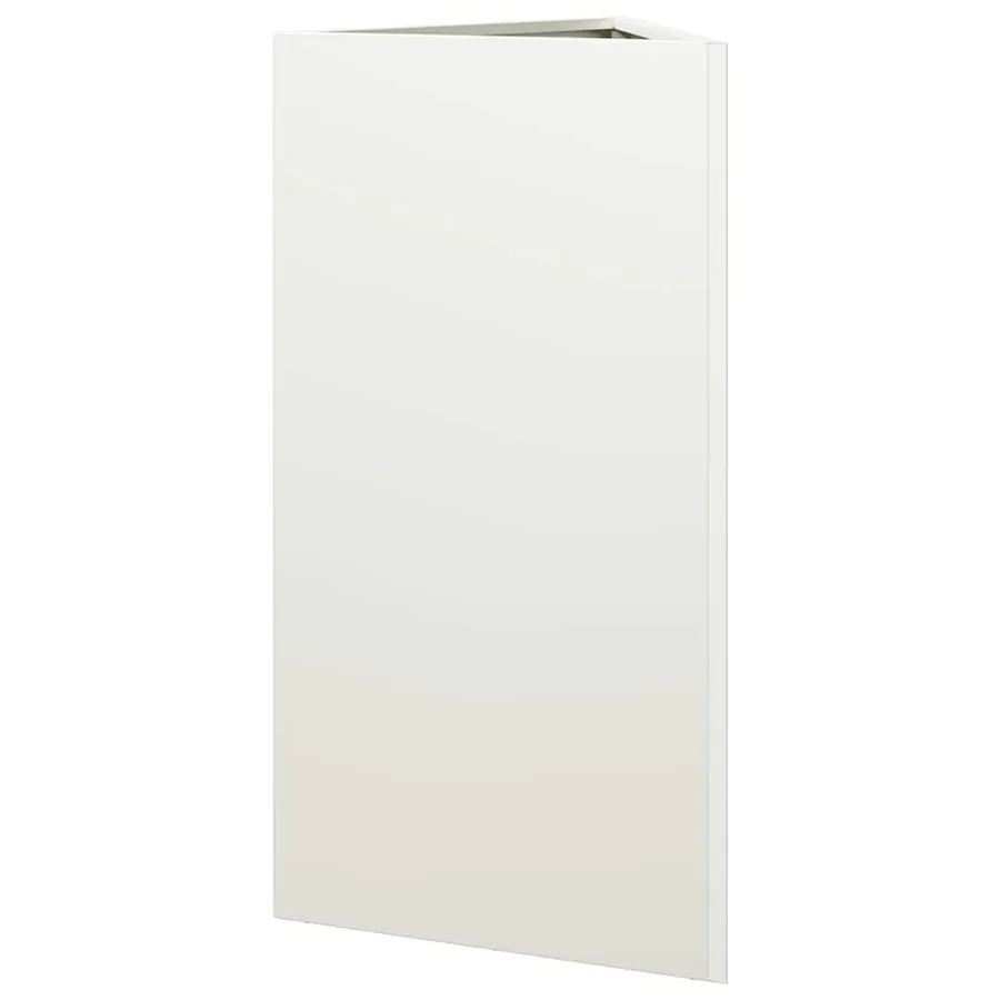 Jardinières 2 pcs blanc triangulaire 40x34,5x75 cm acier - 8