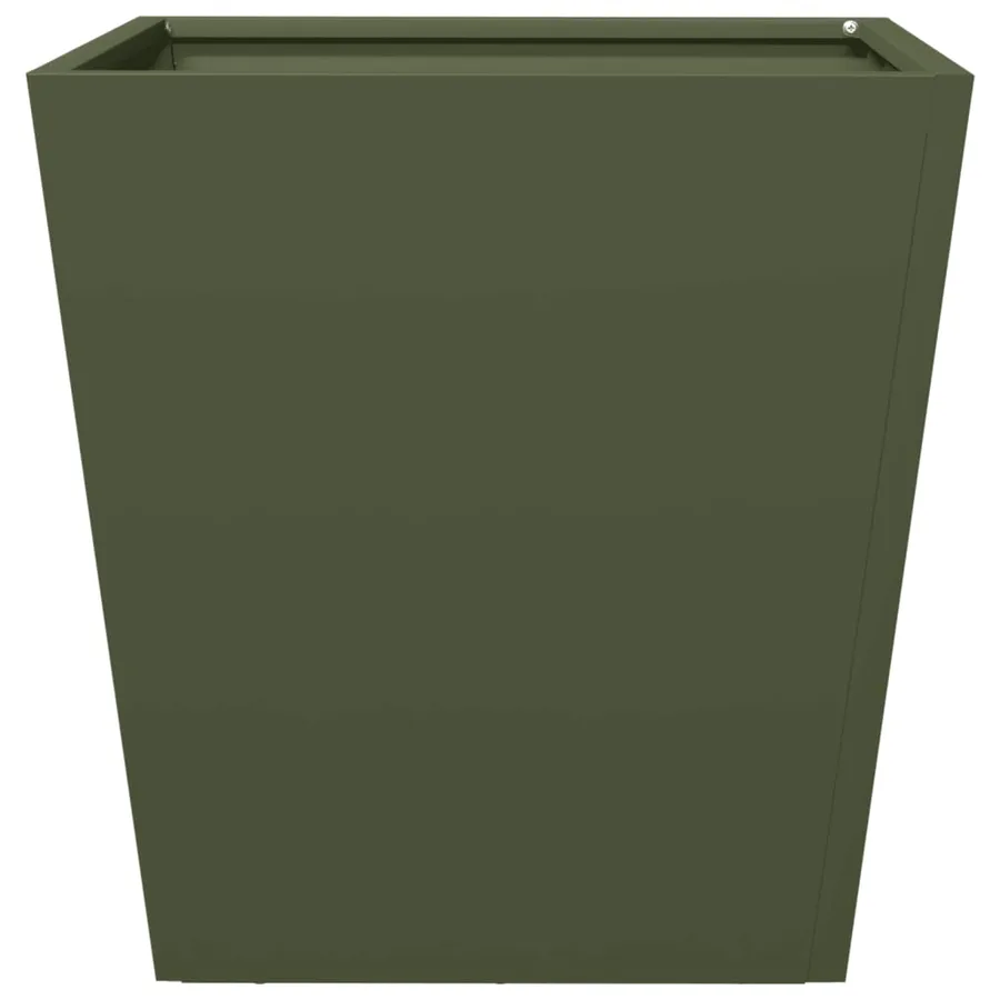 Jardinières 2 pcs vert olive 40x40x40 cm acier - 6