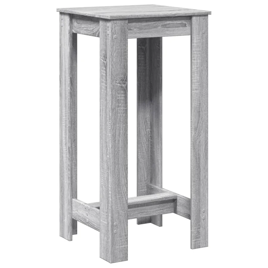 Table de bar sonoma gris 51x50x103,5 cm bois d'ingénierie - 2