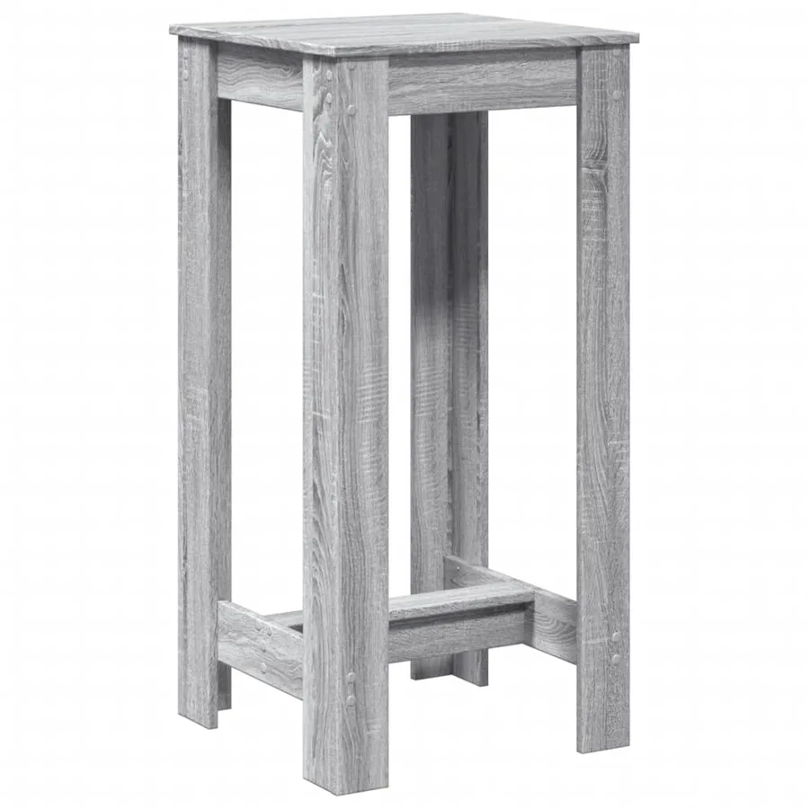 Table de bar sonoma gris 51x50x103,5 cm bois d'ingénierie - 5