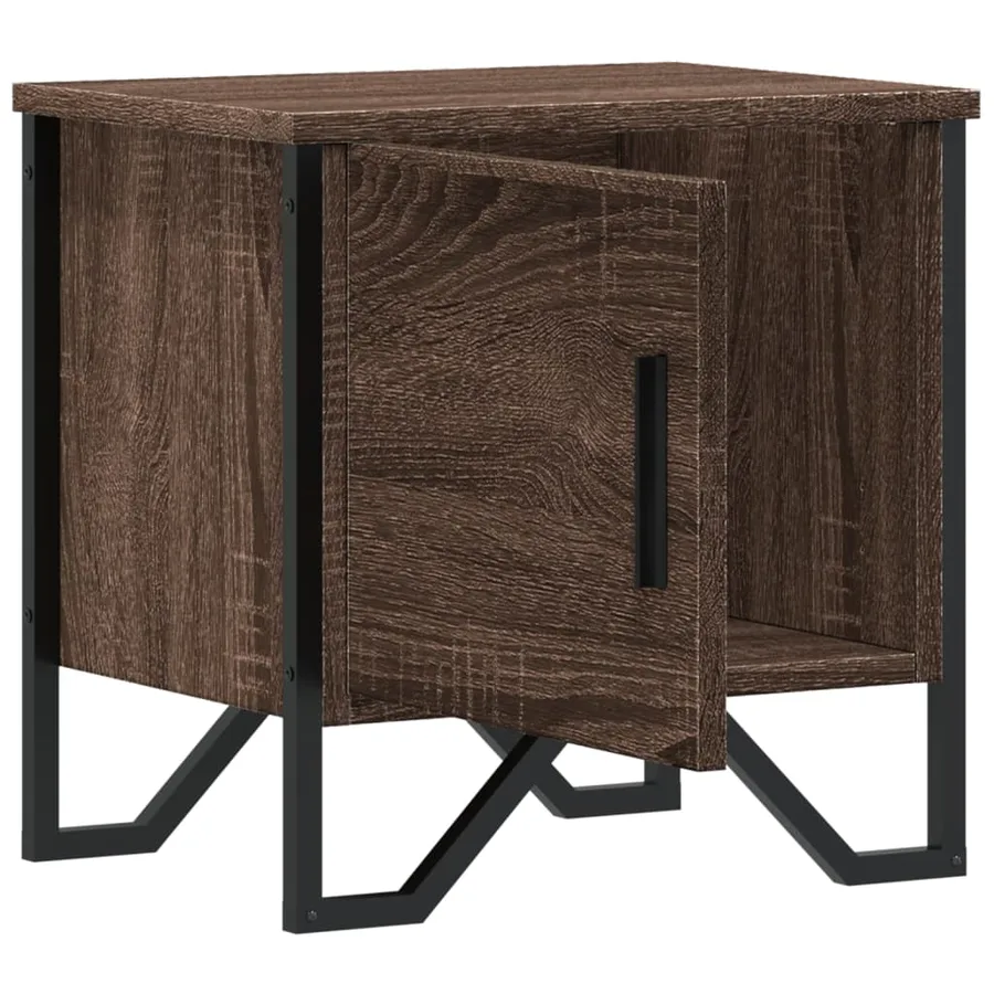 Tables de chevet 2pcs chêne marron 40x30x40cm bois d'ingénierie - 6