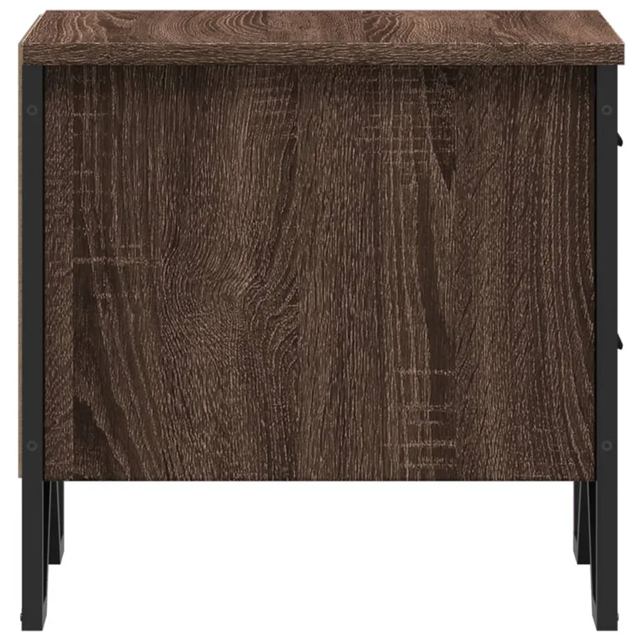 Tables de chevet 2pcs chêne marron 40x30x40cm bois d'ingénierie - 7