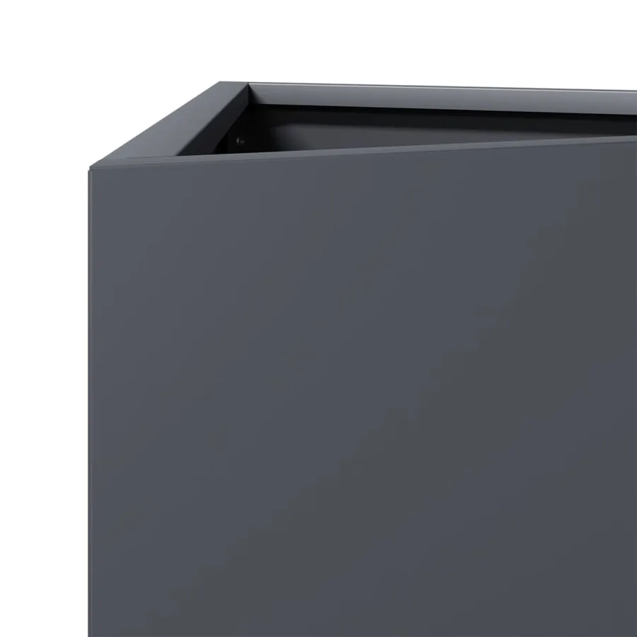Jardinières 2 pcs anthracite triangulaire 30x26x75 cm acier - 9