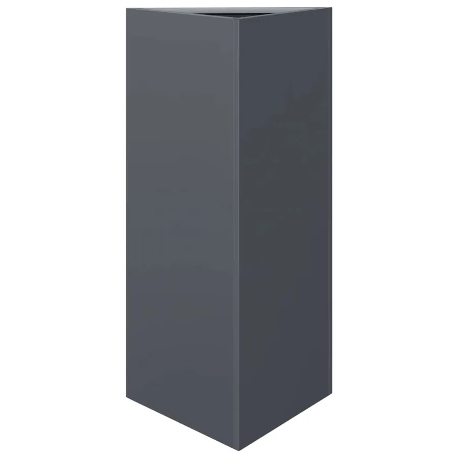 Jardinières 2 pcs anthracite triangulaire 40x34,5x75 cm acier - 5