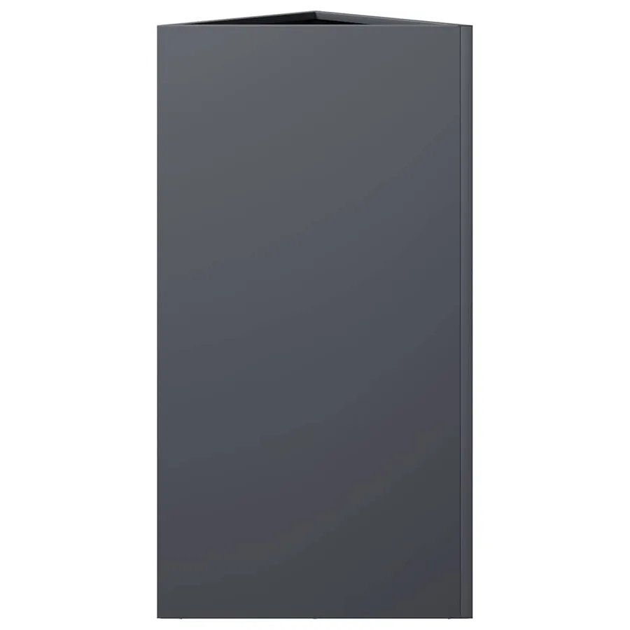 Jardinières 2 pcs anthracite triangulaire 40x34,5x75 cm acier - 7