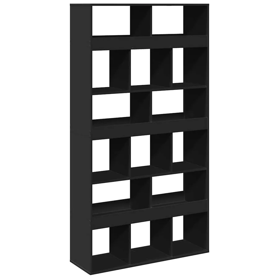 Bibliothèque noir 100x33x187,5 cm bois d'ingénierie - 2