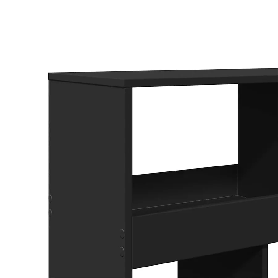 Bibliothèque noir 100x33x187,5 cm bois d'ingénierie - 7