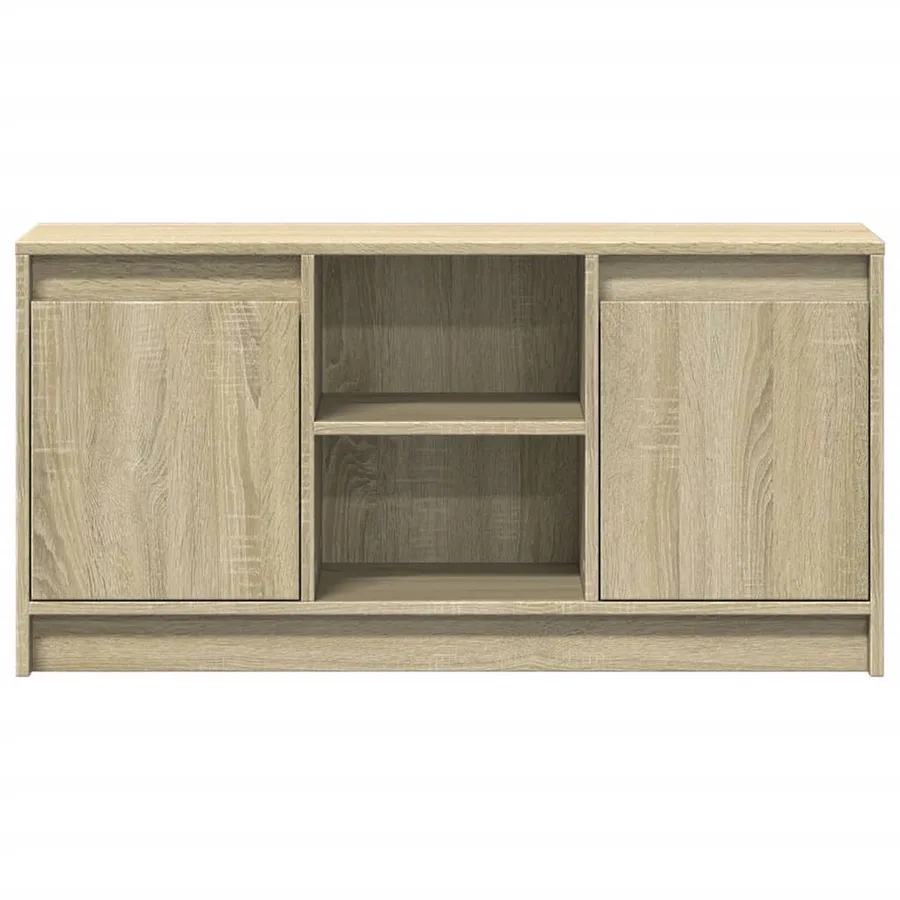 Meuble TV avec LED chêne sonoma 100x34x50 cm bois d'ingénierie - 6