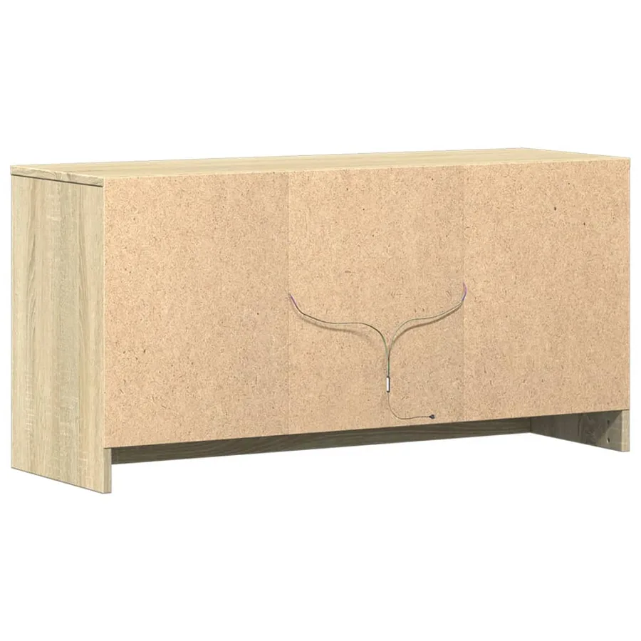 Meuble TV avec LED chêne sonoma 100x34x50 cm bois d'ingénierie - 8