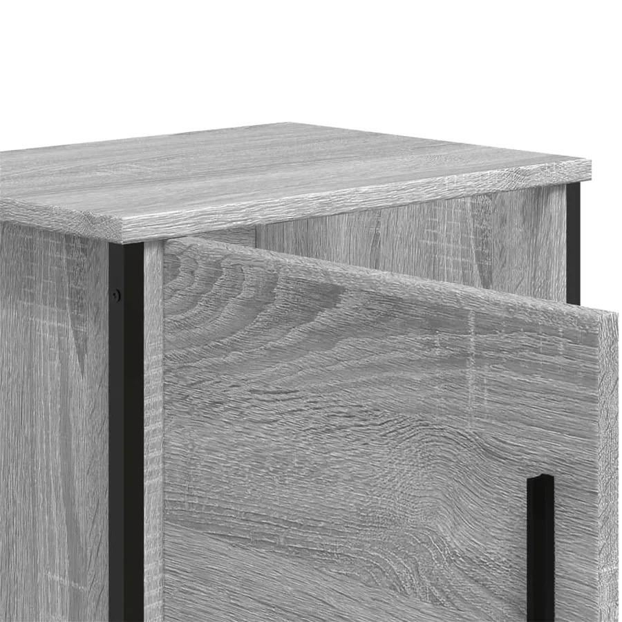 Tables de chevet 2 pcs sonoma gris 40x30x40 cm bois ingénierie - 9