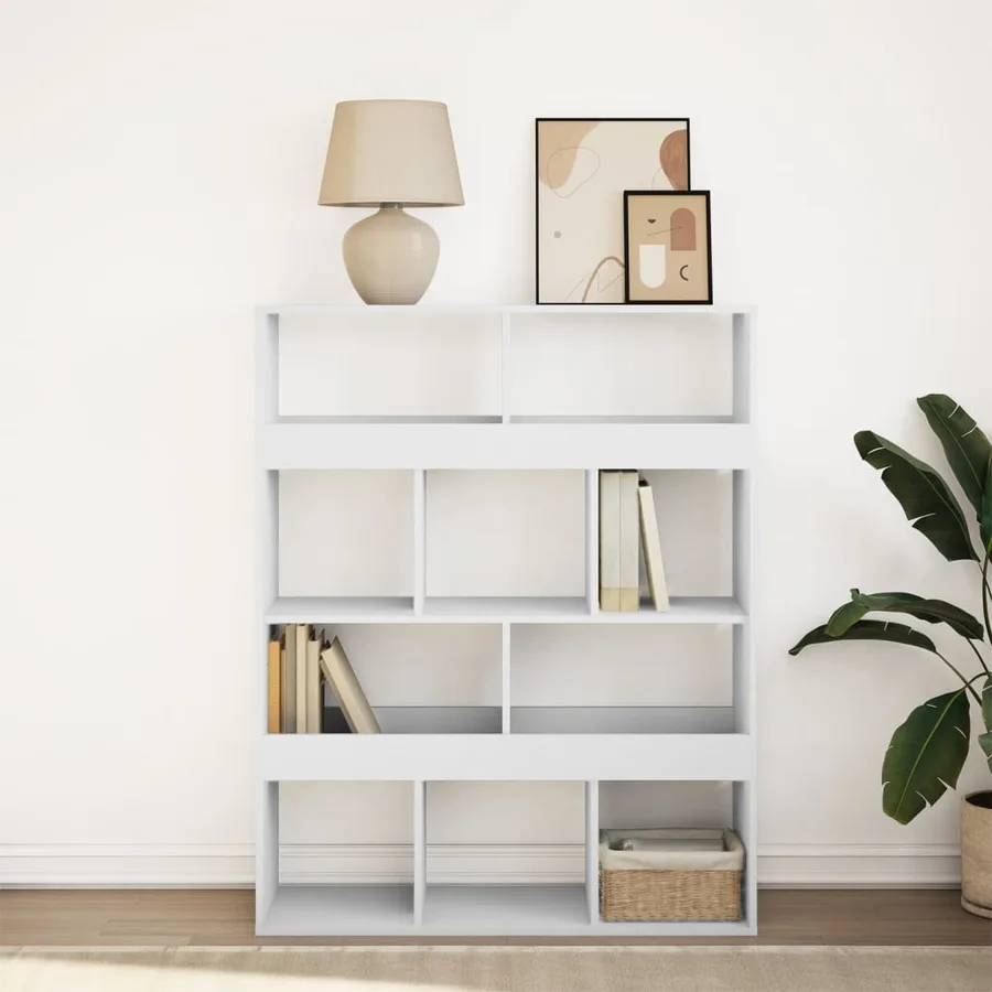 Bibliothèque blanc 100x33x125,5 cm bois d'ingénierie - 3