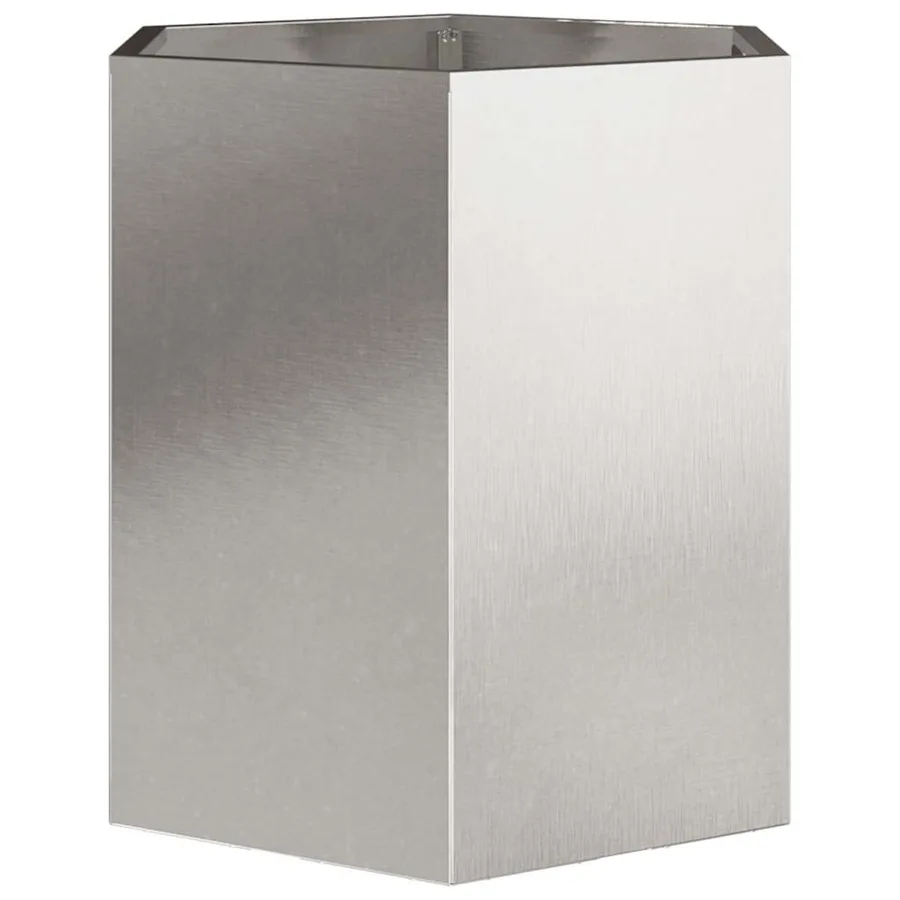 Jardinières 2 pcs hexagone 46x40x45 cm acier inoxydable - 8