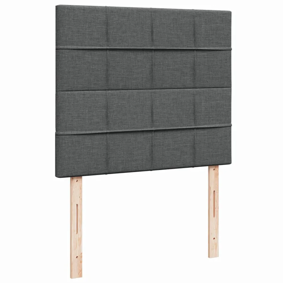 Sommier à lattes de lit avec matelas Gris foncé 120x200cm Tissu - 7