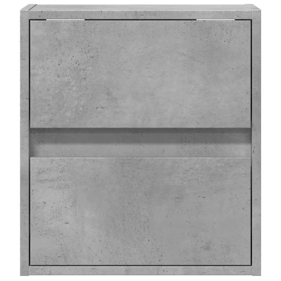 Meubles TV muraux et lumières LED 2 pcs gris béton 41x31x45 cm - 6