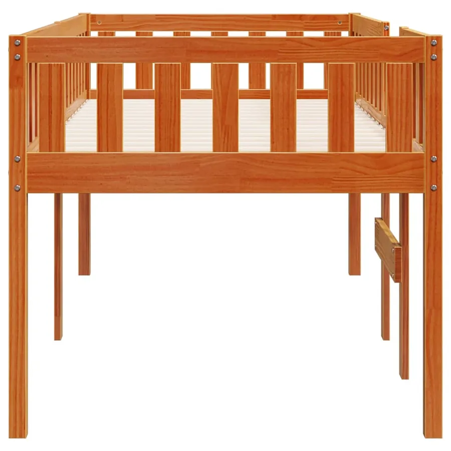 Lit pour enfants sans matelas cire marron 90x190 cm pin massif - 6