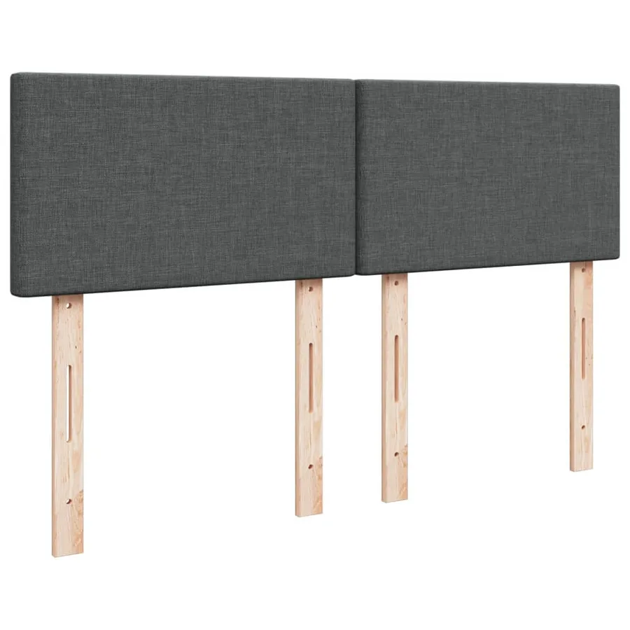 Sommier à lattes de lit avec matelas Gris foncé 160x200cm Tissu - 7