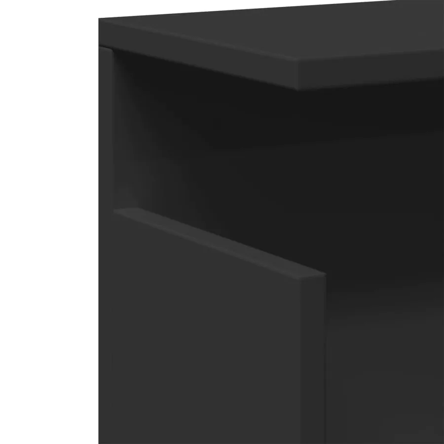 Armoire murale 60x20x30 cm noir bois d'ingénierie - 7