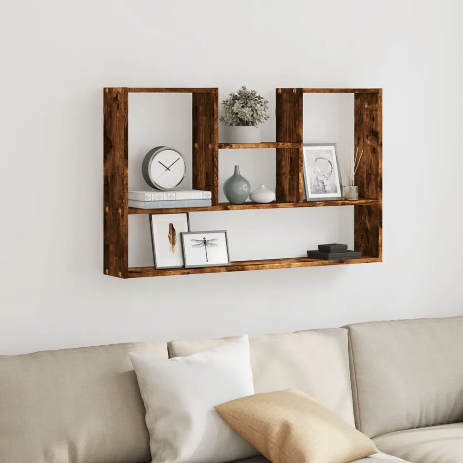 Étagère murale chêne fumé 99x15x60 cm bois d'ingénierie - 3