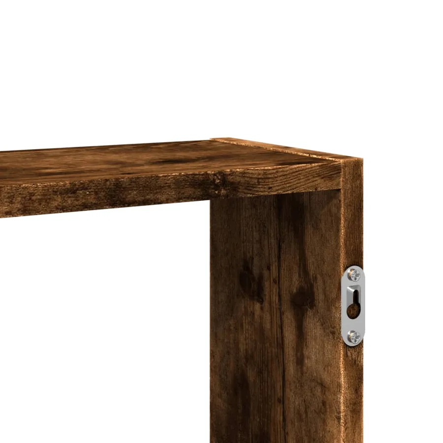Étagère murale chêne fumé 99x15x60 cm bois d'ingénierie - 8