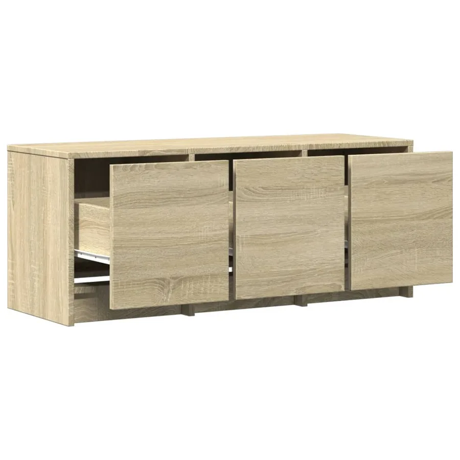 Meuble TV avec LED chêne sonoma 97x34x40 cm bois d'ingénierie - 12