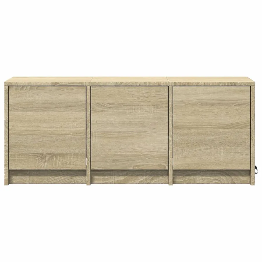 Meuble TV avec LED chêne sonoma 97x34x40 cm bois d'ingénierie - 6