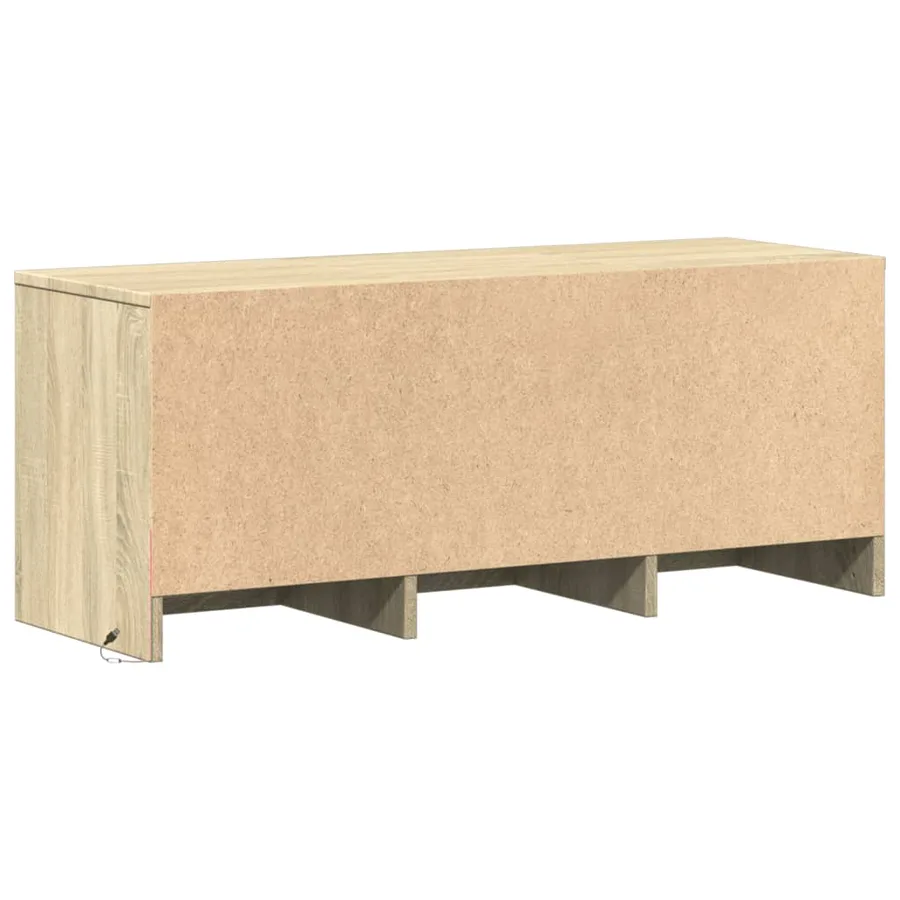 Meuble TV avec LED chêne sonoma 97x34x40 cm bois d'ingénierie - 7